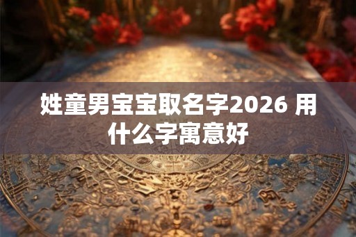 姓童男宝宝取名字2026 用什么字寓意好