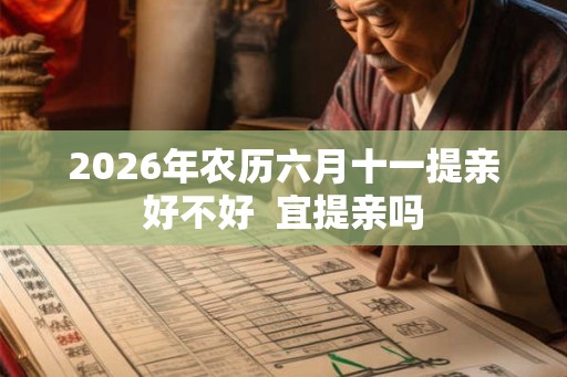 2026年农历六月十一提亲好不好 宜提亲吗 2026年农历六月十一提亲好不好 宜提亲吗