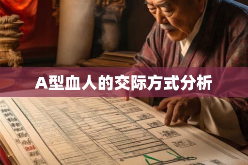 A型血人的交际方式分析 A型血人的交际方式分析