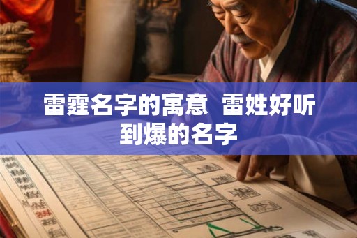 雷霆名字的寓意  雷姓好听到爆的名字