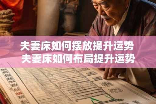 夫妻床如何摆放提升运势 夫妻床如何布局提升运势