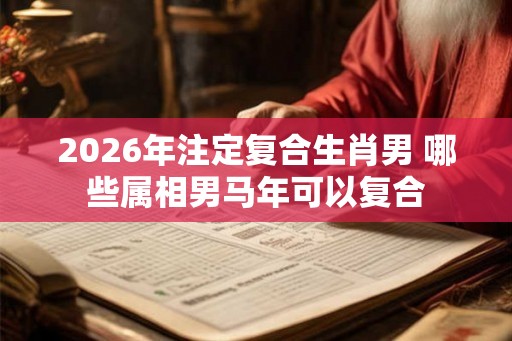 2026年注定复合生肖男 哪些属相男马年可以复合