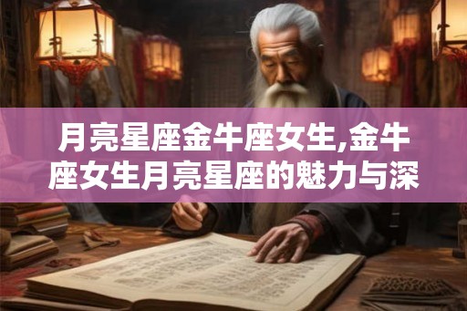 月亮星座金牛座女生,金牛座女生月亮星座的魅力与深情
