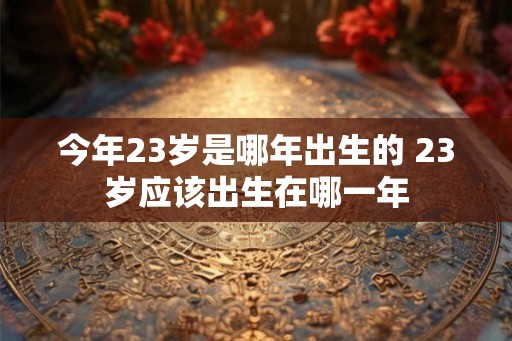 今年23岁是哪年出生的 23岁应该出生在哪一年
