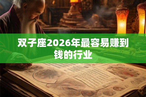 双子座2026年最容易赚到钱的行业