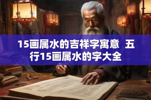 15画属水的吉祥字寓意  五行15画属水的字大全