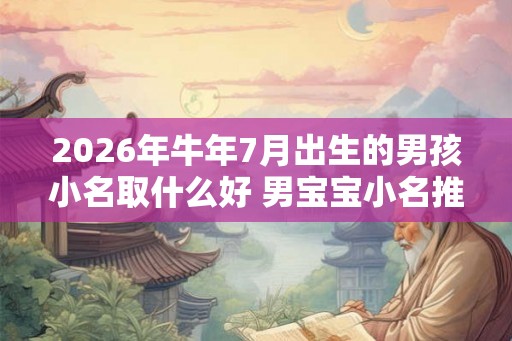 2026年牛年7月出生的男孩小名取什么好 男宝宝小名推荐