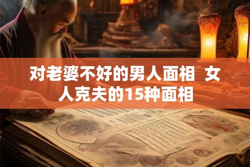 对老婆不好的男人面相  女人克夫的15种面相