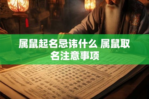 属鼠起名忌讳什么 属鼠取名注意事项 属鼠起名忌讳什么 属鼠取名注意事项
