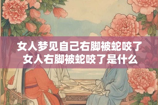 女人梦见自己右脚被蛇咬了 女人右脚被蛇咬了是什么意思