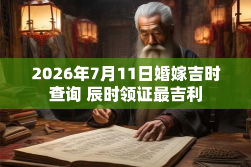 2026年7月11日婚嫁吉时查询 辰时领证最吉利