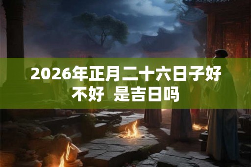 2026年正月二十六日子好不好  是吉日吗