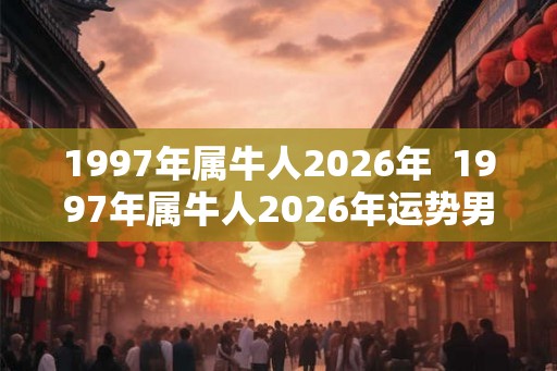 1997年属牛人2026年  1997年属牛人2026年运势男