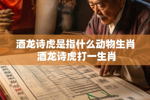 酒龙诗虎是指什么动物生肖 酒龙诗虎打一生肖
