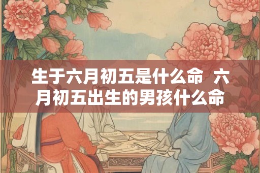 生于六月初五是什么命  六月初五出生的男孩什么命