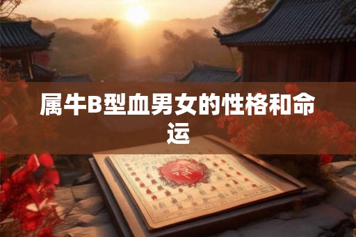 属牛B型血男女的性格和命运