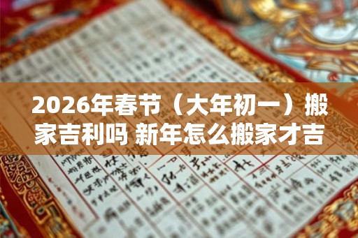 2026年春节（大年初一）搬家吉利吗 新年怎么搬家才吉利