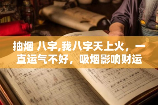 抽烟 八字,我八字天上火，一直运气不好，吸烟影响财运吗