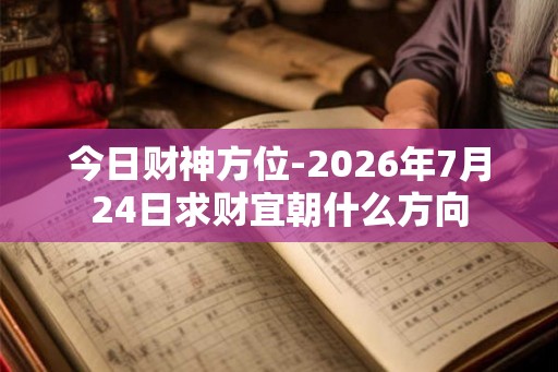 今日财神方位-2026年7月24日求财宜朝什么方向