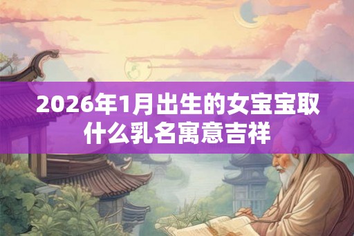 2026年1月出生的女宝宝取什么乳名寓意吉祥