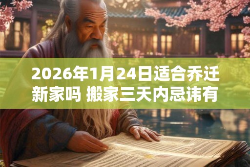 2026年1月24日适合乔迁新家吗 搬家三天内忌讳有什么