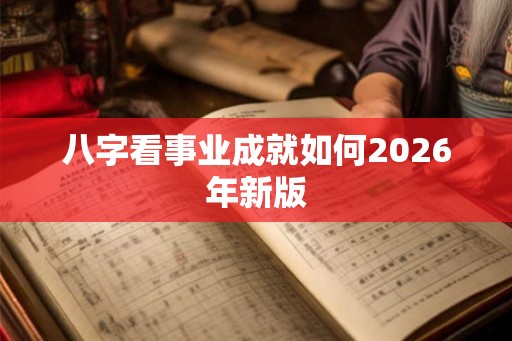 八字看事业成就如何2026年新版