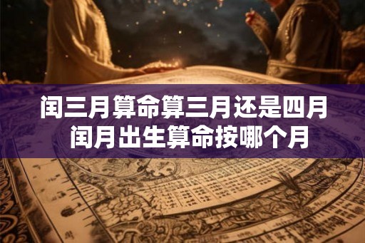 闰三月算命算三月还是四月  闰月出生算命按哪个月