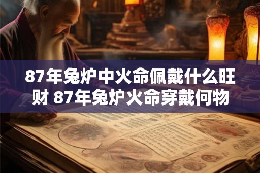 87年兔炉中火命佩戴什么旺财 87年兔炉火命穿戴何物招旺财