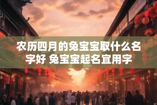 农历四月的兔宝宝取什么名字好 兔宝宝起名宜用字