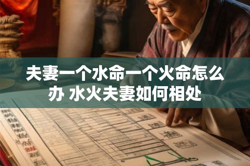 夫妻一个水命一个火命怎么办 水火夫妻如何相处