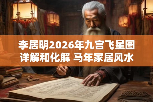 李居明2026年九宫飞星图详解和化解 马年家居风水方位图解 李居明2026年九宫飞星图详解和化解 马年家居风水方位图解
