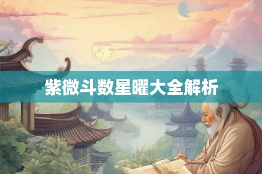 紫微斗数星曜大全解析
