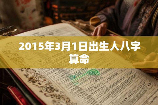 2015年3月1日出生人八字算命