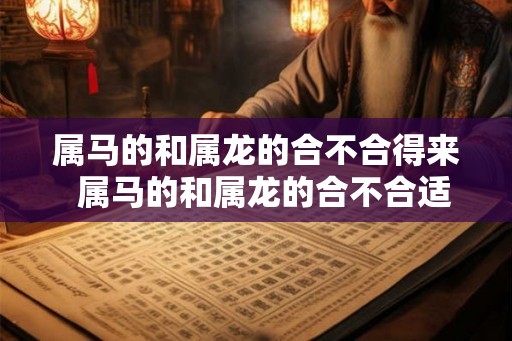 属马的和属龙的合不合得来  属马的和属龙的合不合适