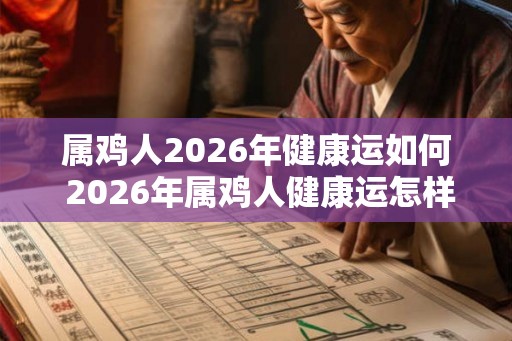 属鸡人2026年健康运如何 2026年属鸡人健康运怎样