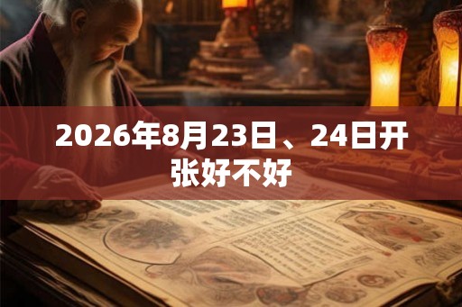2026年8月23日、24日开张好不好