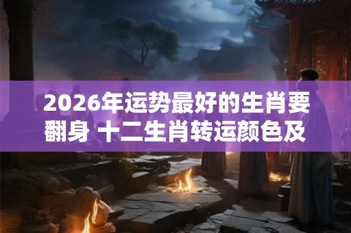 2026年运势最好的生肖要翻身 十二生肖转运颜色及方位 2026年运势最好的生肖要翻身 十二生肖转运颜色及方位
