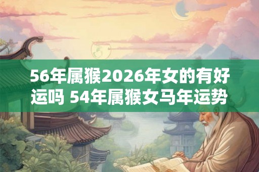 56年属猴2026年女的有好运吗 54年属猴女马年运势怎么样