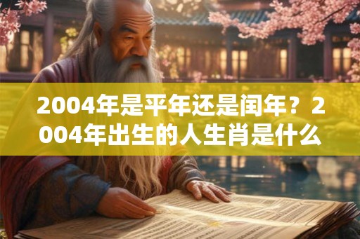 2004年是平年还是闰年？2004年出生的人生肖是什么？