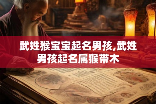 武姓猴宝宝起名男孩,武姓男孩起名属猴带木