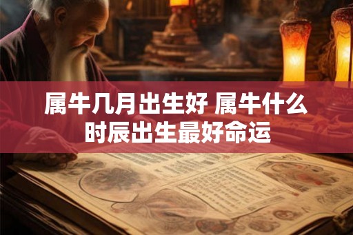 属牛几月出生好 属牛什么时辰出生最好命运