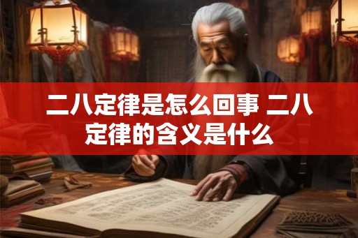 二八定律是怎么回事 二八定律的含义是什么