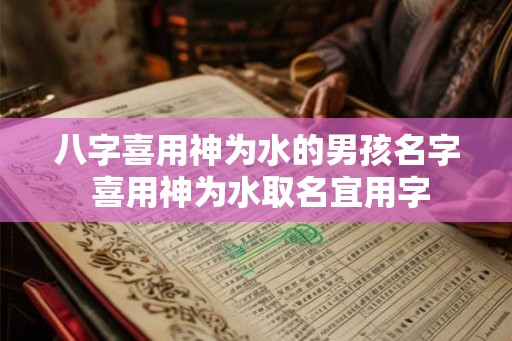 八字喜用神为水的男孩名字 喜用神为水取名宜用字