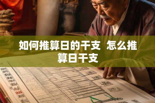 如何推算日的干支  怎么推算日干支