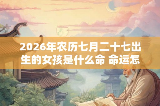 2026年农历七月二十七出生的女孩是什么命 命运怎么样