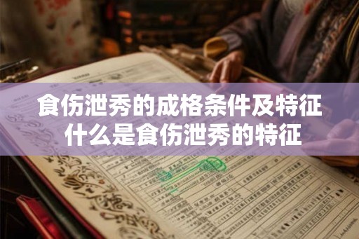 食伤泄秀的成格条件及特征 什么是食伤泄秀的特征