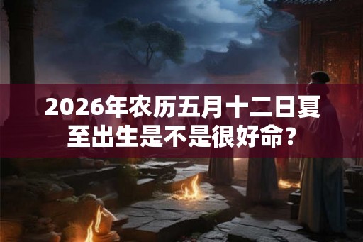 2026年农历五月十二日夏至出生是不是很好命？
