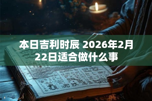 本日吉利时辰 2026年2月22日适合做什么事 本日吉利时辰 2026年2月22日适合做什么事