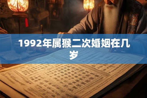 1992年属猴二次婚姻在几岁