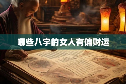 哪些八字的女人有偏财运